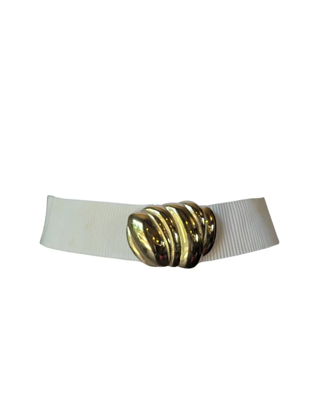 Vintage Goodheart Stretch Belt with Ornate Gold-Tone Buckle